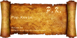 Pop Kevin névjegykártya